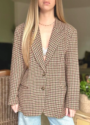 Veste blazer vintage tweed mohair laine pied de poule femme oversize parisian style retro, brand: Vintage, condizioni: Ottime, taglia: M / IT 42 / EU 38, €50.00, €53.20 include la Protezione acquisti Pro