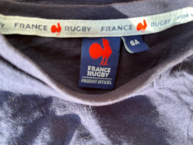 T shirt marine France rugby taille 6 ans - photo numéro 3