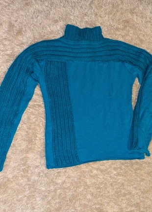 Petit pull y2k bimatiere original turquoise, marke: Original, zustand: Sehr gut, größe: M / 38 / 10, 6,00 €, 7,00 € inklusive Vinted-Käuferschutz