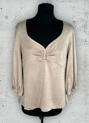 Blouse Rodier fluide beige col froncé taille XL / 42 / 14, merk: Rodier, staat: Heel goed, maat: XL / 42 / 14, € 6,00, € 7,00 inclusief Kopersbescherming Pro
