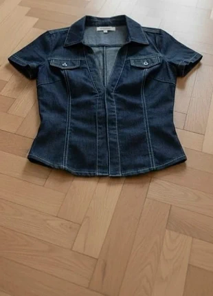 Chemisier en denim bleu marine cintré, brand: Lumière Denim, condition: Very good, size: M / 38 / 10, €42.99, €45.84 includes Buyer Protection