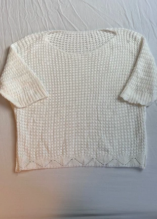 Haut en maille/ tricot manches courtes - Ivoire, marca: Tricot, estado: Muy bueno, tamaño: M / 38 / 10, 8,00 €, 9,10 € Protección al comprador incluida