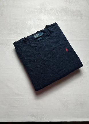 Pull torsadé Ralph Lauren Bleu Marine Col Rond logo brodé en soie pour homme - Taille M, marke: Ralph Lauren, zustand: Sehr gut, größe: M, 61,66 €, 65,44 € inklusive Vinted-Käuferschutz