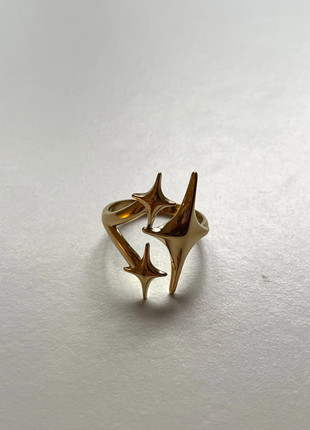 Bague chrome étoilé dorée – ajustable – acier inoxydable, marke: CHROME, zustand: Sehr gut, größe: Größenverstellbar, 6,90 €, 7,95 € inklusive Vinted-Käuferschutz