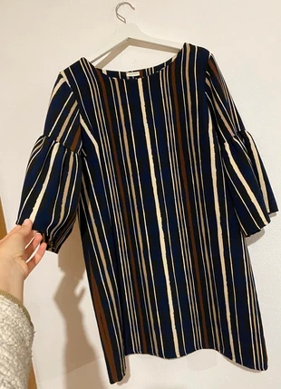 Abito nuovo donna a righe taglia scuro elegante da tutti i giorni ampio e morbido, staat: Nieuw zonder prijskaartje, maat: L / 40 / 12, € 8,00, € 9,10 inclusief Kopersbescherming