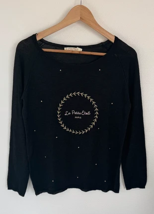 Pull col rond noir La Petite Étoile Taille 1 (S), merk: La petite étoile, staat: Heel goed, maat: S / 36 / 8, € 22,00, € 23,80 inclusief Kopersbescherming