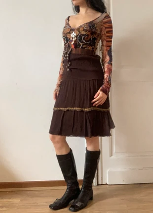 vintage y2k save the queen brown mesh dress, marque: *Save the Queen!*, état: Très bon état, taille: M / 38 / 10, 60,00 €, 63,70 € Protection acheteurs incluse