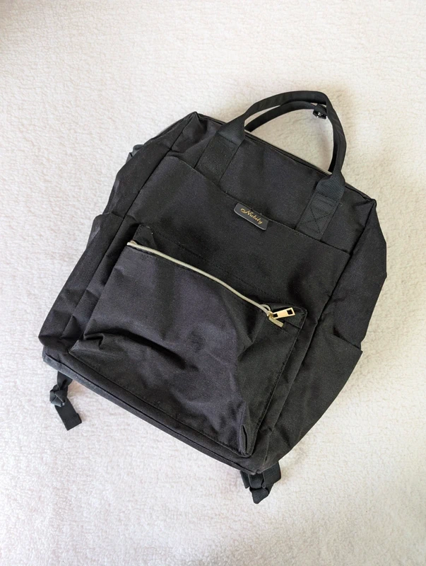 🖤 Sac à dos noir avec pochette pc