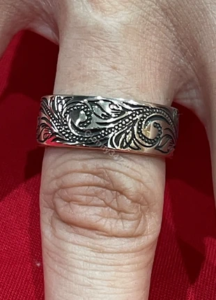 Bague argent ajustable T55 à T59 gravée Fleurs, merk: Argent, staat: Nieuw met prijskaartje, maat: Aanpasbaar, € 17,50, € 19,08 inclusief Kopersbescherming