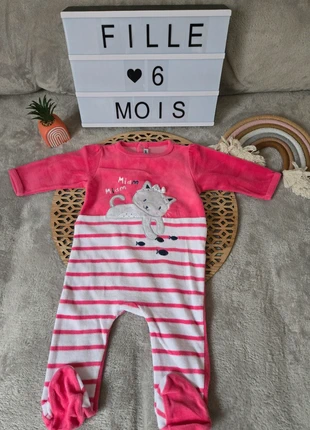 Pyjama fille chaton gémo 6mois, brand: Gémo, condizioni: Ottime, taglia: 6-9 mesi / 68 cm, €7.00, €8.05 include la Protezione acquisti