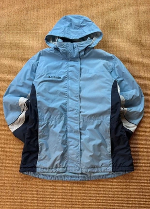 Veste ski Columbia bleu clair technique imperméable à capuche doublée chaude full zip L femme #0150, merk: Columbia, staat: Goed, maat: L / 40 / 12, € 25,65, € 27,63 inclusief Kopersbescherming Pro