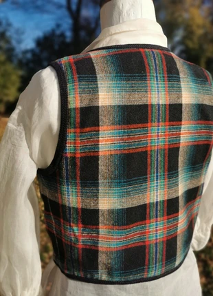 Gilet sans manches vintage tartan, brand: Vintage, condition: Very good, size: S / 36 / 8, €35.00, €37.45 includes Buyer Protection