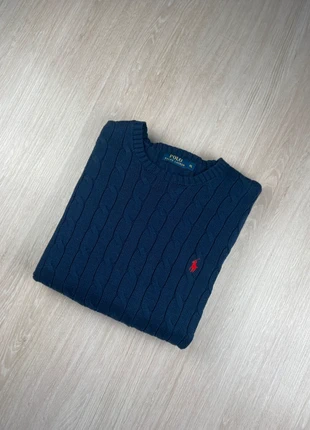 Sweat torsadée Ralph Lauren bleu marine logo rouge taille (XL) en très bonne état, marca: Ralph Lauren, estado: Muito bom, tamanho: XL, €60.00, €63.70 inclui Proteção do Comprador