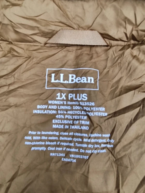Doudoune sans manches L.L. Bean kaki – Taille XL Femme (mesures en photos) - photo numéro 5