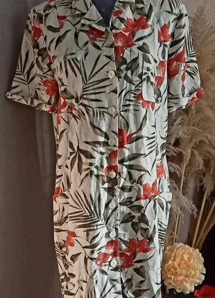 Robe-chemise fleurie légère Damart -100% lin- Taille 38/M, marque: Damart, état: Très bon état, taille: M / 38 / 10, 4,00 €, 4,90 € Protection acheteurs incluse