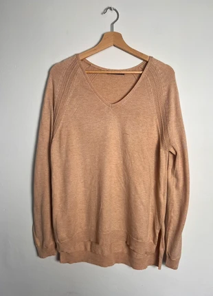 M&S camel v neck fine knit wool blend relaxed fit jumper size 10, brand: Marks & Spencer, condition: Very good, size: M / UK 12-14, £8.00, £9.10 includes Buyer Protection