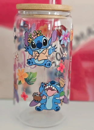 Verre personnalisé +paille en verre stitch glace, brand: Fait Main, condition: New without tags, €15.00, €16.45 includes Buyer Protection