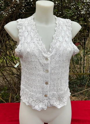 Petit boléro trico crochet dentelle T 34/36, marke: cosy, zustand: Gut, größe: XS / 34 / 6, 8,00 €, 9,10 € inklusive Vinted-Käuferschutz