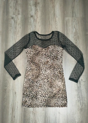 🐆 Leopard Print Mesh Top – Size S 🐆, marca: Top Vintage, estado: Muy bueno, tamaño: S / 36 / 8, 10,00 €, 10,50 € Protección al comprador incluida