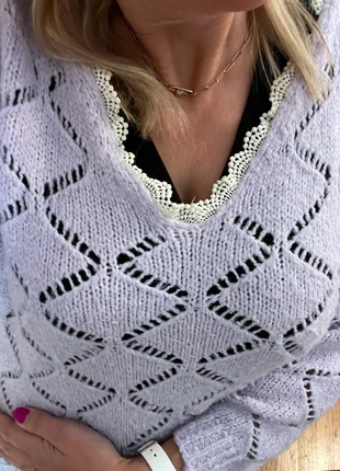 Pull en mailles lilas tout doux, marca: Boutique Belgique, estado: Muy bueno, tamaño: Talla única, 6,00 €, 7,00 € Protección al comprador incluida