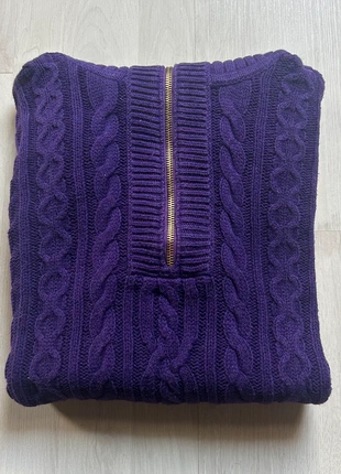 Lauren Ralph Lauren Cable Knit Quarter-Zip Sweater, marca: Lauren Ralph Lauren, estado: Muito bom, tamanho: M / 38 / 10, €14.00, €15.40 inclui Proteção do Comprador