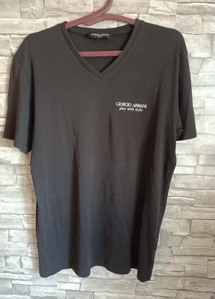 🪷T-shirt noir col V - Giorgio Armani perfume - taille XL - coton, brand: Giorgio perfume, condition: Very good, size: XL, €6.00, €7.00 includes Buyer Protection
