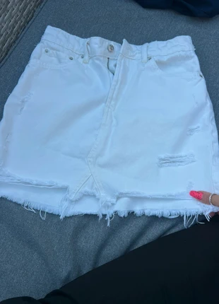 White Distressed Denim Mini Skirt, brand: Primark, condition: Very good, size: S / 36 / 8, €2.28, €3.09 includes Buyer Protection