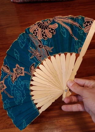 Abanico de bamboo blanco de Birmania, marca: Birmania(Myanmar), estado: Nuevo sin etiquetas, 9,00 €, 10,15 € Protección al comprador incluida