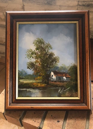 Encadrement peinture signée, brand: Vintage Chic, condition: Very good, €65.00, €68.95 includes Buyer Protection