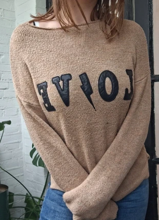 🤎 Brown Pullover with LOVE Design🤎, marque: Stradivarius, état: Très bon état, taille: M / 38 / 10, 8,00 €, 9,10 € Protection acheteurs incluse