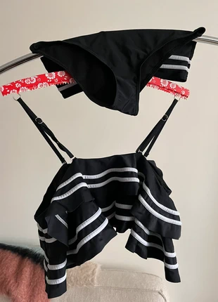 Maillot de bain deux pièces – Top à froufrous et culotte taille haute – Taille S/XS – pin-up, marca: sans marque, estado: Muy bueno, tamaño: S / 36 / 8, 4,00 €, 4,90 € Protección al comprador incluida