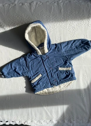 Blauw vintage winter / herfst jasje jas teddy kraag 68, marca: Vintage, estado: Bueno, tamaño: 6-9 meses / 68 cm, 8,00 €, 9,10 € Protección al comprador incluida