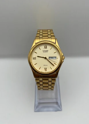 Citizen Quartz Gold Men’s Watch | Classic Style | Day-Date Display | WR50, brand: Citizen, condition: Satisfactory, size: 30–38 mm, £45.00, £47.95 includes Buyer Protection