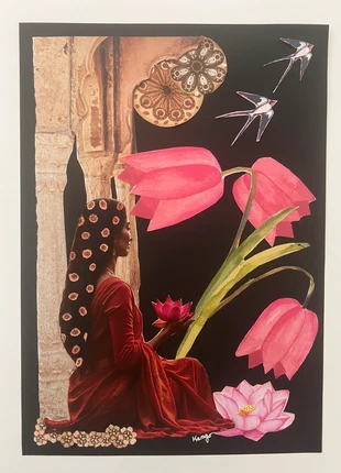 L’indienne et le lotus affiche, condition: New, €35.00, €37.45 includes Buyer Protection