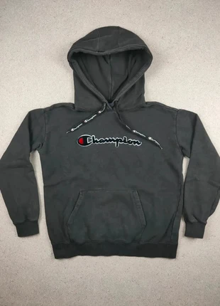 Sweat à capuche Champion logo brodé | Noir délavé | Coupe oversize | Taille S Homme, marke: Champion, zustand: Sehr gut, größe: S, 19,00 €, 20,65 € beinhaltet Vinted-Käuferschutz Pro
