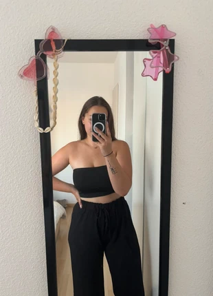 Pantalon fluide noir, merk: Shein, staat: Heel goed, maat: L / 40 / 12, € 5,00, € 5,95 inclusief Kopersbescherming