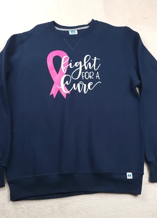 Sweat/Crewneck Russell Athletic/Vintage  Y2K/ Ruban rose " fight For A Cure" - Femme T M -Réf 447, marke: Russell Athletic, zustand: Sehr gut, größe: M / 38 / 10, 19,50 €, 21,18 € beinhaltet Vinted-Käuferschutz Pro