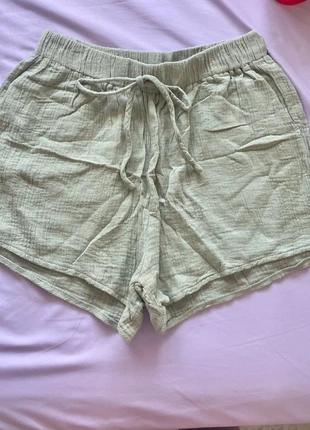 Shorts verdes de lino estilo casual veraniego, marque: Shein, état: Très bon état, taille: M / 38 / 10, 5,00 €, 5,95 € Protection acheteurs incluse