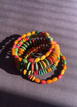 Colourful Wooden Beads Bracelet, marca: Vintage Dressing, estado: Muy bueno, 4,89 €, 5,83 € Protección al comprador incluida