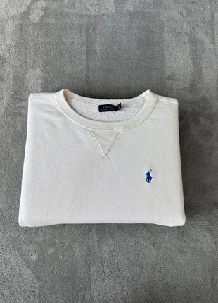 Pull sweat Ralph Lauren col rond | Taille S | Blanc logo bleu, marca: Ralph Lauren, estado: Muy bueno, tamaño: S, 34,90 €, 37,35 € Protección al comprador incluida