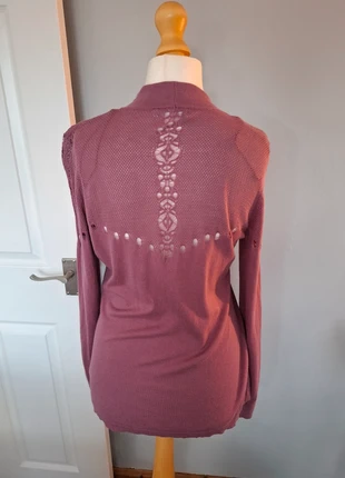 Vintage Animal Dusty Rose Open Knit Cardigan – Coastal Boho Style (UK 12), brand: Animal, condition: Very good, size: M / UK 12-14, £5.00, £5.95 includes Buyer Protection