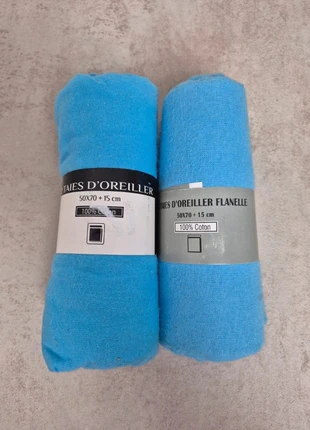 Lot complet de 4 taies d’oreiller en flanelle ultra douce, parfait pour les nuits fraîches., condition: Very good, size: 50 x 70 cm, €12.00, €13.30 includes Buyer Protection