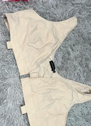 Stone / Cream coloured cropped cargo bralet size 18, brand: PrettyLittleThing, condition: Very good, size: XXXL / UK 28-30, £2.00, £2.80 includes Buyer Protection