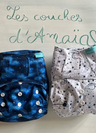 2 couches lavable neuve 0 à 2 an : 3 à 16 kg + 2 inserts bambou neuf, marque: Happy Flute, état: Neuf avec étiquette, taille: 7–18 kg, 15,00 €, 16,45 € Protection acheteurs (Pro) incluse