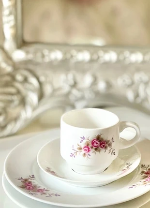 Ontbijtset met roosjes Royal Schwabap, merk: royal schwabap, staat: Goed, € 7,50, € 8,58 inclusief Kopersbescherming