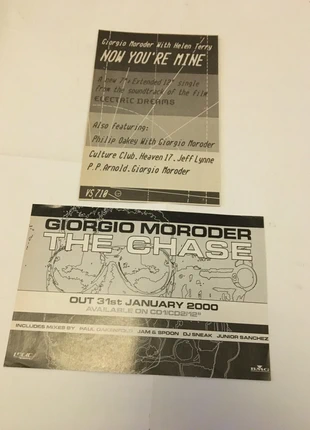 Giorgio Moroder-2 original vintage adverts, condition: Very good, £3.00, £3.85 includes Buyer Protection
