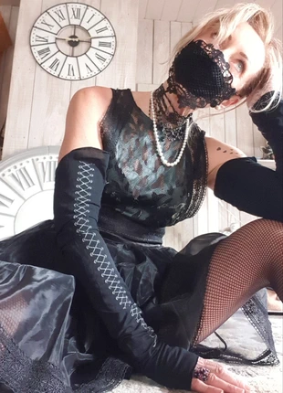 Sublime 🌹 robe résille et dentelle simili cuir 🌹Très Sexy / Whimsigoth 🦇, brand: COQUETTE, condition: Very good, size: M / 38 / 10, €69.00, €73.15 includes Buyer Protection