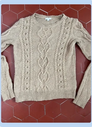 Pull torsadé vintage beige Gap - XS, marke: GAP, zustand: Gut, größe: XS / 34 / 6, 8,00 €, 9,10 € inklusive Vinted-Käuferschutz