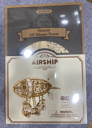 Puzzle 3D legno Dirigibile, marca: Robotime, estado: Novo com etiquetas, €10.00, €11.20 inclui Proteção do Comprador