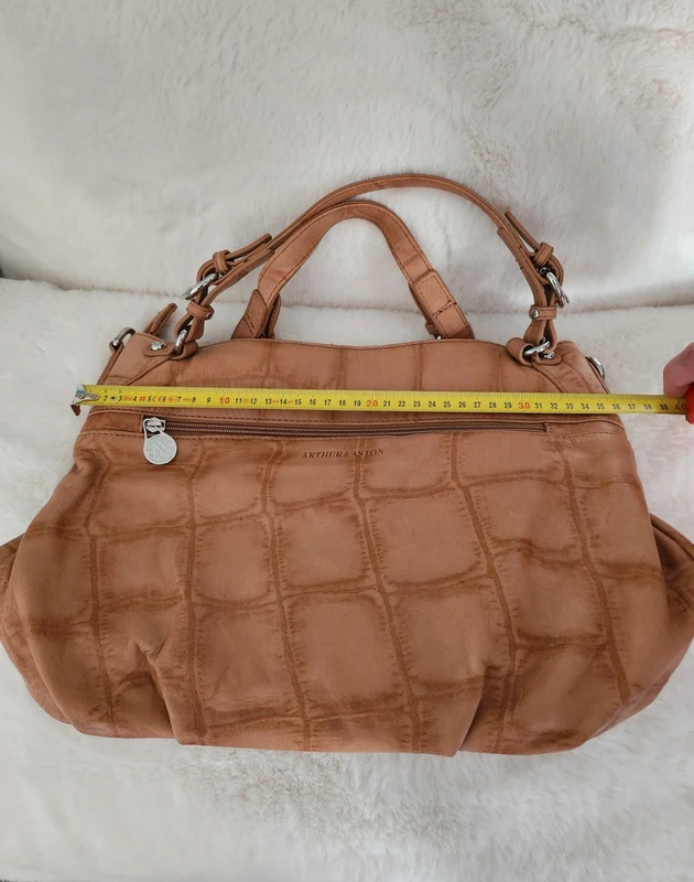 sac en cuir Arthur & Aston neuf en cuir de vachette porté main ou epaule en cuir de vachette camel - photo numéro 12